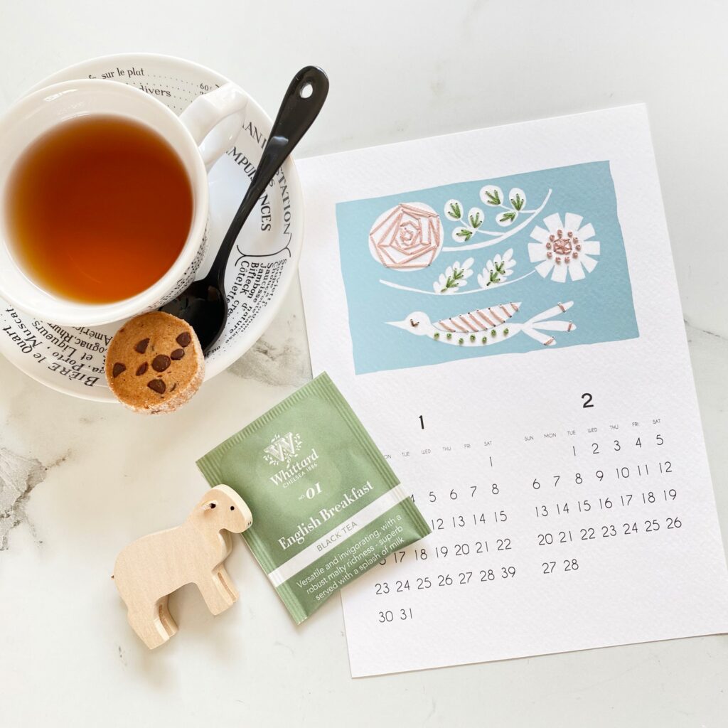 2022年 紙刺繍カレンダーキット