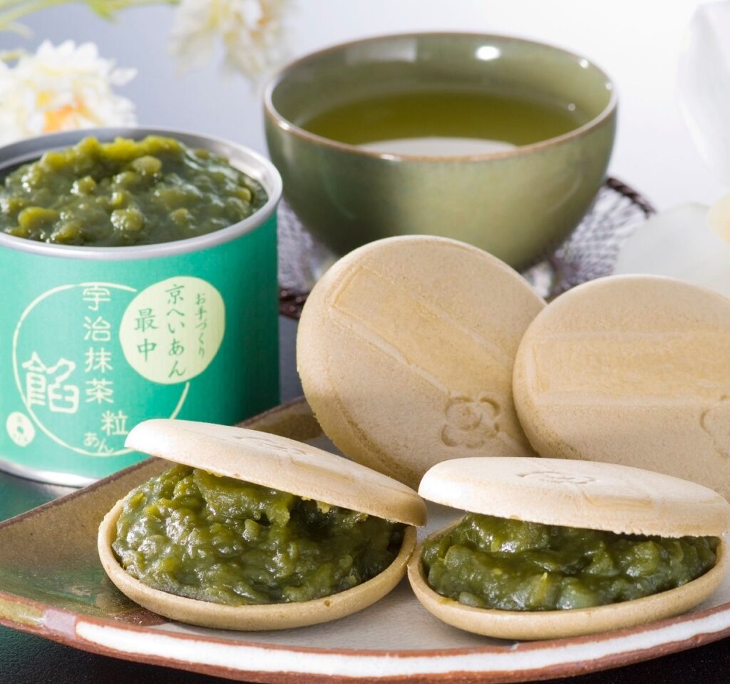 お手作り最中 1セット (京番茶皮・抹茶あん) もなか 抹茶スイーツ ギフト 京都きよ泉
