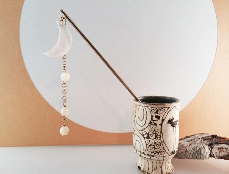 月モチーフ アクセサリー かんざし
