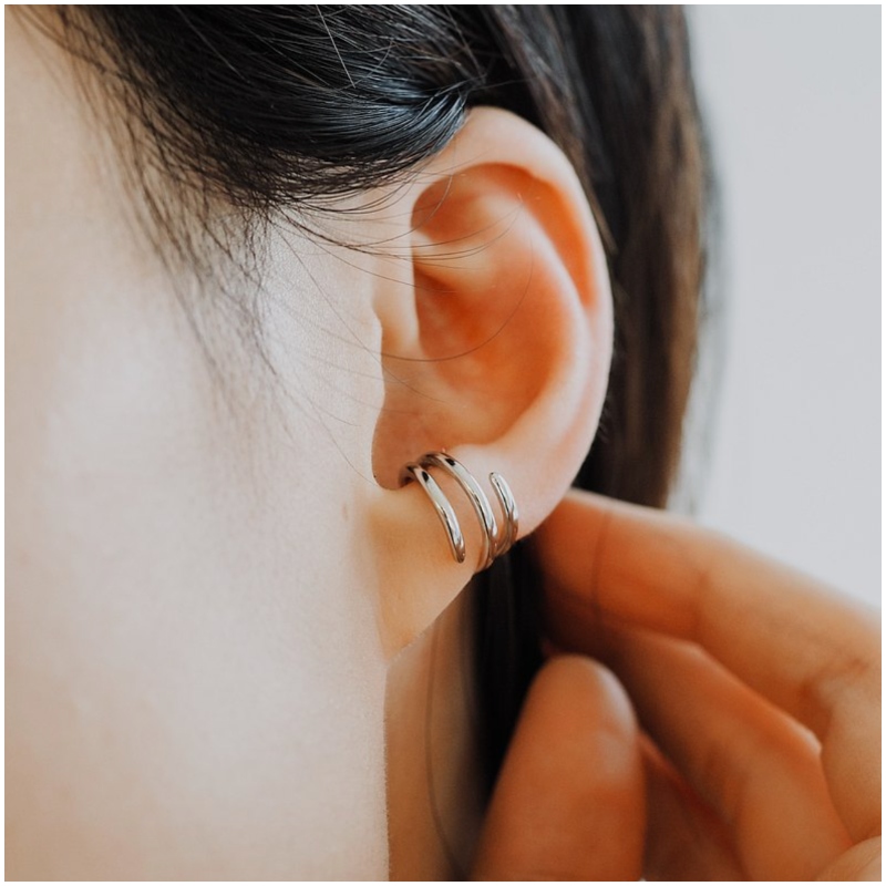 純銀多層次 耳骨夾 Ear Cuff