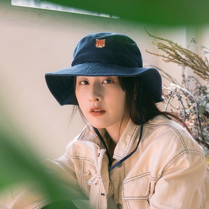 大臉 恐龍刺繡漁夫帽