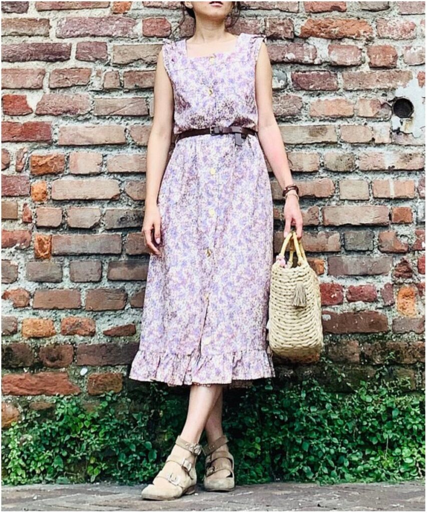 70 年代義大利製碎花長裙