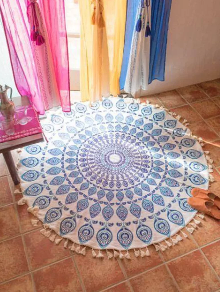 波希米亞風格 MANDALA Round Rug Mat(按上圖訂購)