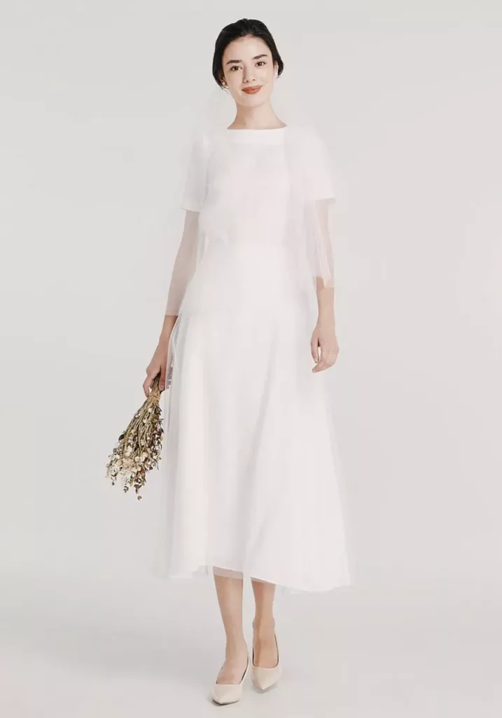 LILLY LINEN TWO-PIECES WEDDING DRESS (按上圖訂購)