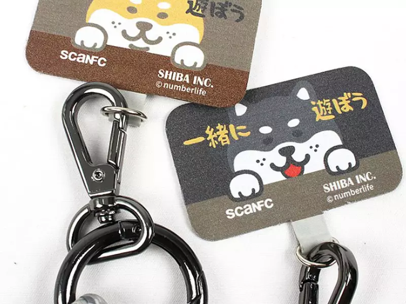 柴犬手機掛繩附夾片