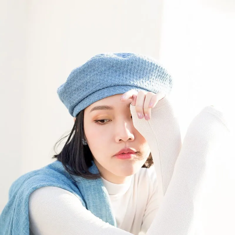 貝雷帽戴法:正戴