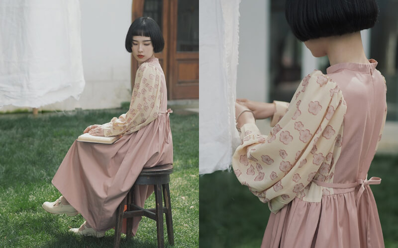 女生婚禮穿搭:適合戶外美式婚禮的 碎花洋裝