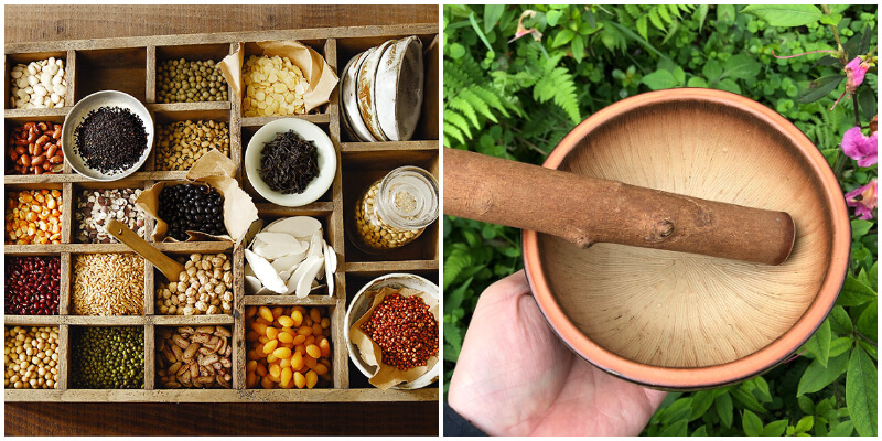 製作擂茶的材料與器材