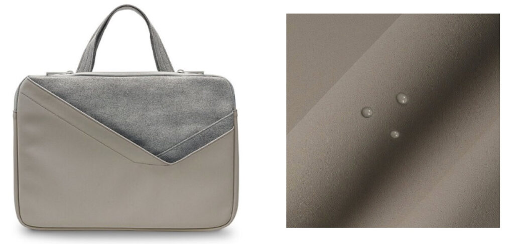 V laptop sleeve 13 吋筆電包,材質嚴選 NºPELLE 全新研發對環境友善的 TRNEX™ 輕機能材質,仿水泥粗糙表面質感,耐刮耐磨、輕量且可水洗,另加上微潑水功能,讓包包更好保養、更耐用。