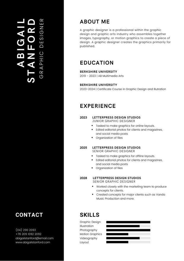 canva 有很多免費英文履歷模板