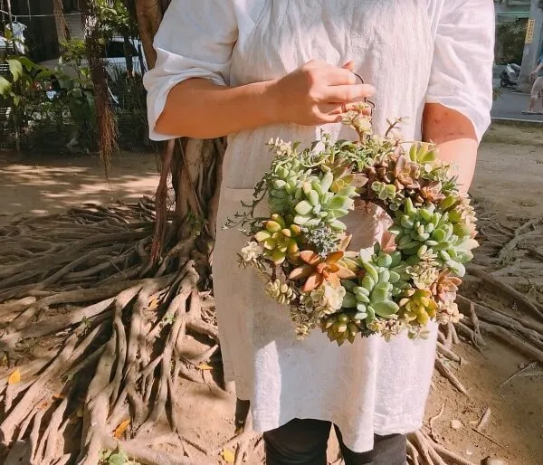 多肉聖誕花圈