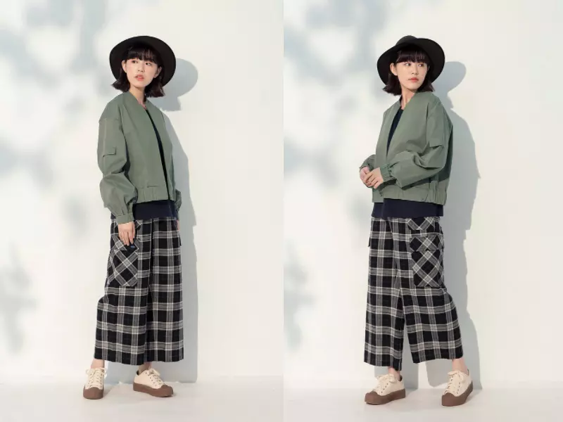 女生適合穿格子褲搭外套