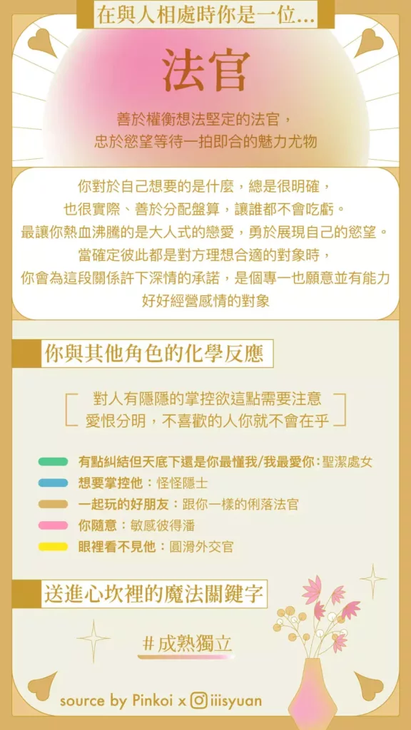 塔羅心理測驗:法官