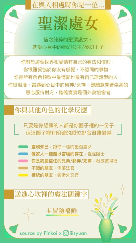 塔羅牌:聖潔處女