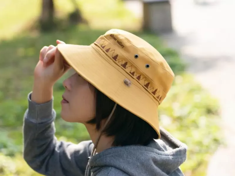 楓葉黃森林闊邊帽