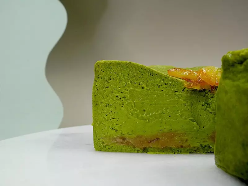 柚香抹茶蜜栗子起司蛋糕
