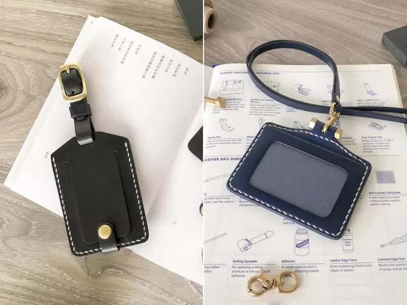 皮製行李吊牌 皮證件套