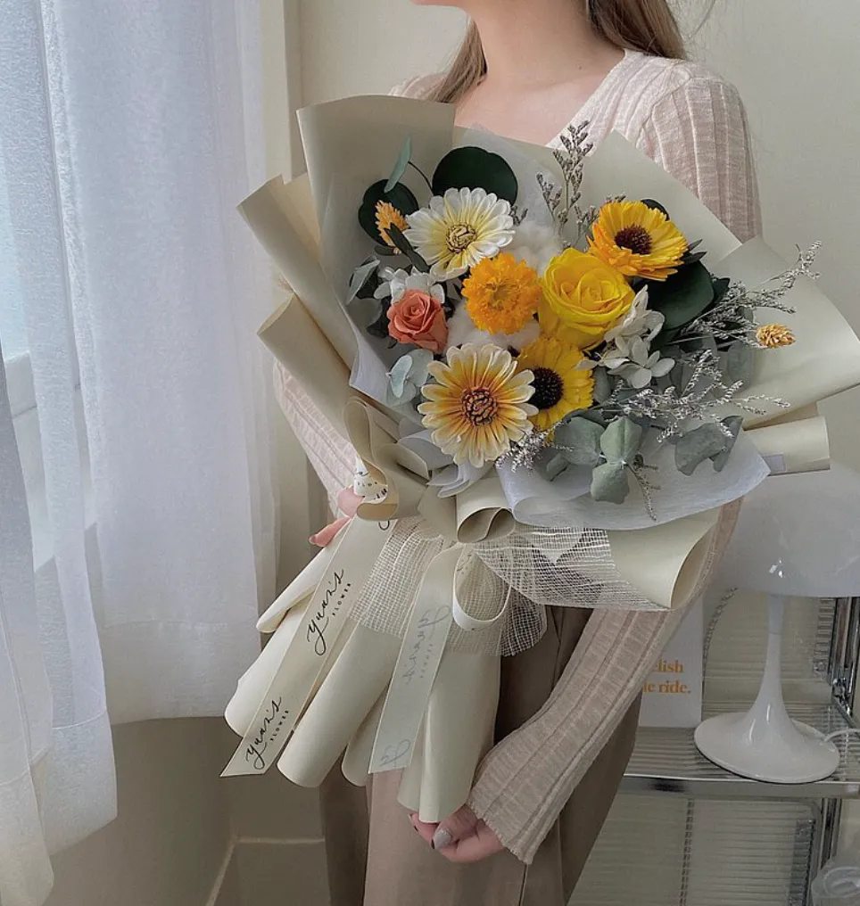 韓式綁花情人節花束