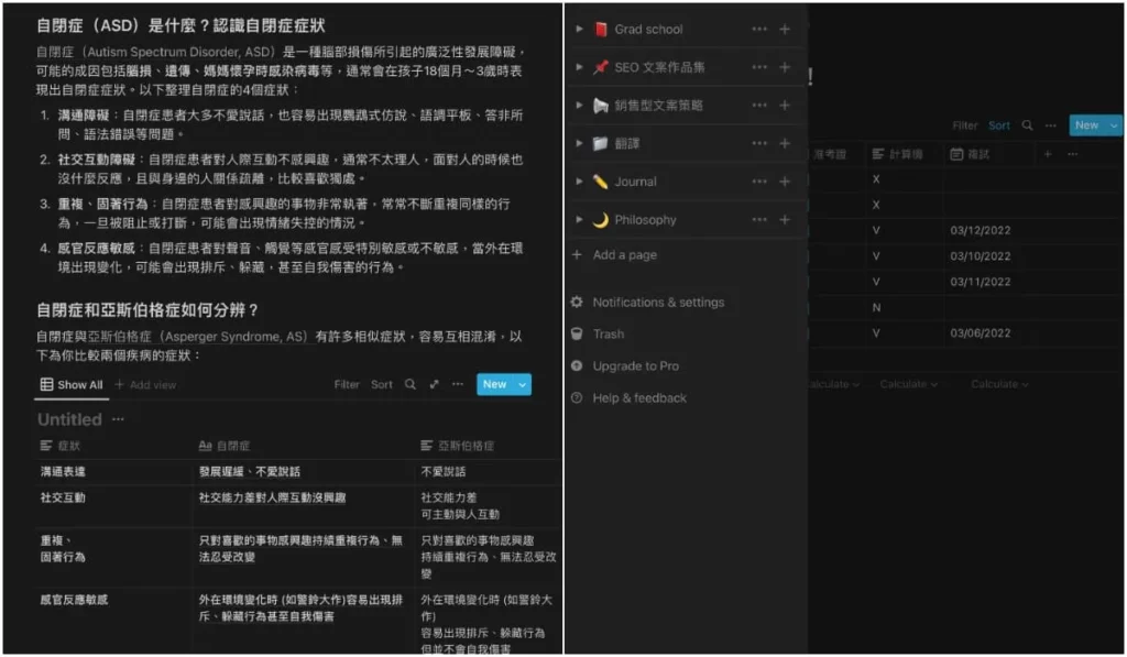iPad筆記使用Notion